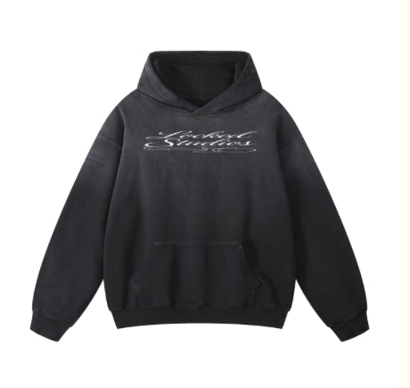 Black Cursive Hoodie