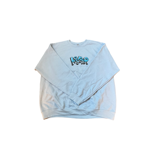 Robot Logo Crewneck - Pastel Blue